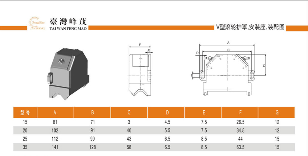 V型滚轮保护罩产品参数